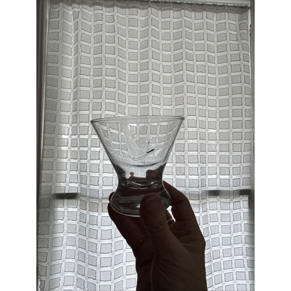 Grey Goose Vodka Stemless Martini Cocktail Glass Embossed Logo Set of 2 Heavy - Picture 4 of 9